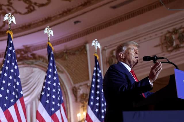 Donald Trump's speech at his Mar-a-Lago resort in Florida marked the launch of his 2024 presidential campaign. Picture: Joe Raedle/Getty Images