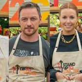 Daisy Ridley, James McAvoy and Stacey Dooley are among the Celebrity Bake Off stars for 2021. Photo: Channel 4.