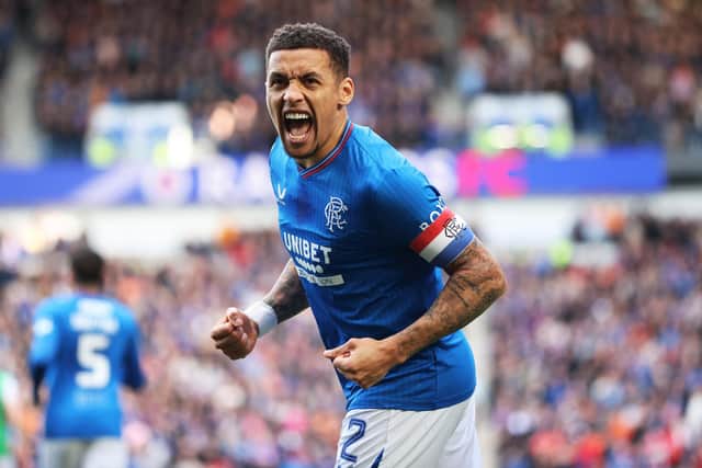 Rangers captain James Tavernier now sits on 131 goals after his strike against Hibs.