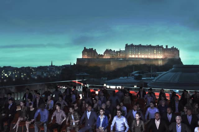 Open-air film screenings would be held on the roof of the new Filmhouse, against a backdrop of Edinburgh Castle.