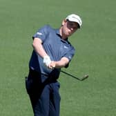 Bob MacIntyre of Scotland plays his shot on the second hole during the final round of the Masters at Augusta National Golf Club on April 10, 2022 in Augusta, Georgia.