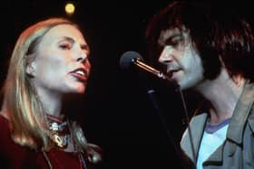 Joni Mitchell and Neil Young in The Last Waltz