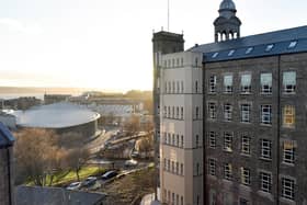 The former Lower Dens Mill is an iconic landmark in the city close to the Waterfront.