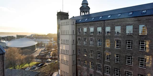 The former Lower Dens Mill is an iconic landmark in the city close to the Waterfront.