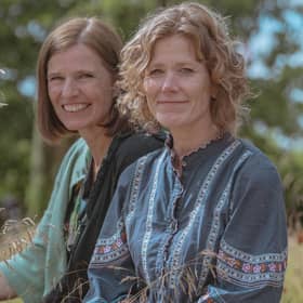 Susan Begg, left with Nicola Semple