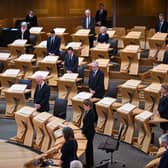 Former First Minister Nicola Sturgeon joins Scottish political party leaders as they take part in a motion of condolence at the Scottish Parliament in 2021. Picture: Jeff J Mitchell - Pool/Getty Images