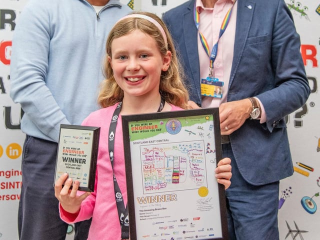 One of the winners receiving their awards
