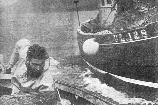 Alan Bush, a Scoraig resident who arrived in 1963, with fisherman Billy MacCrae, the last of the 'old' residents to leave that same year. PIC: Contributed.