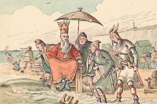 King Canute was famously unable to hold back the rising tide (Picture: The Print Collector/Getty Images)