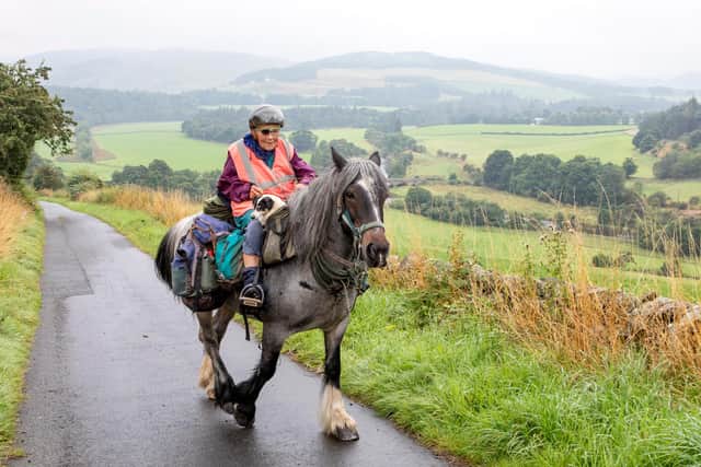 Heading for the hills, eighty-year-old Jane Dotchin. Photo: Katielee Arrowsmith/SWNS