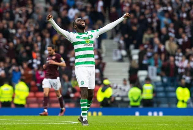 Celtic's Odsonne Edouard celebrates winning the 2019 Scottish Cup and his manager Neil Lennon believes he is the "big-game player" who could make the difference against against Hearts this time around. (Photo by Craig Foy/SNS Group)