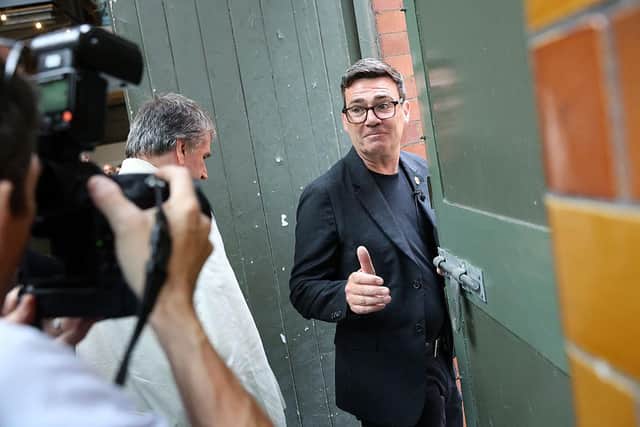 Labour MP and would-be prime minister Andy Burnham after delivering his speech in Manchester (Picture: Toby Shepheard / AFP via Getty Images)
