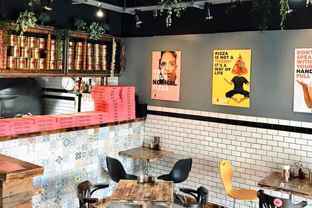 Interior of Matto Pizza