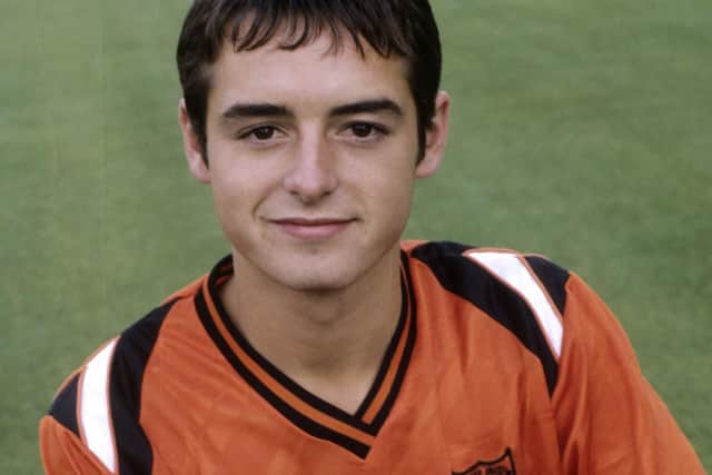 Ray McKinnon during his Dundee United playing days in season 1990-91.