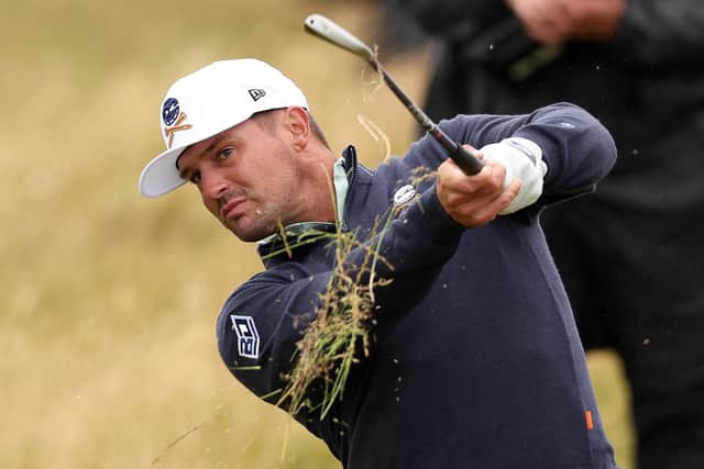 Bryson DeChambeau plays a shot on the sixth hole on day one of The 152nd Open at Royal Troon. Picture: Kevin C. Cox/Getty Images.