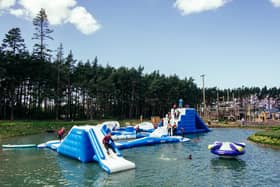 Inflatable course at Foxlake
