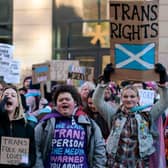 Trans rights protesters in Edinburgh (Picture: Jeff J Mitchell/Getty Images)