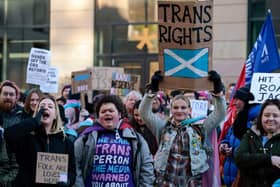 Trans rights protesters in Edinburgh (Picture: Jeff J Mitchell/Getty Images)