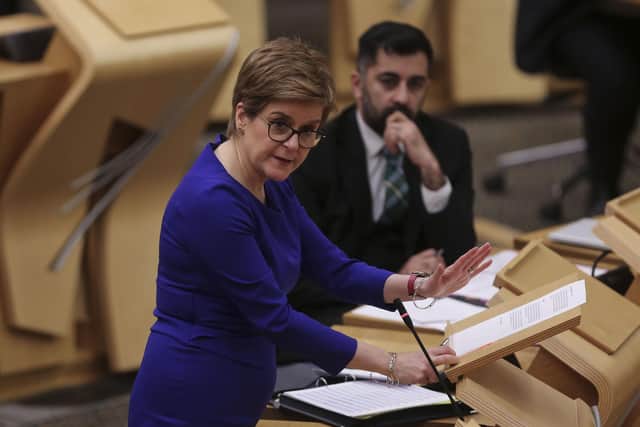 Yesterday, the First Minister confirmed that there would be no immediate changes to COVID-19 restrictions, but urged employers to allow their workforce to work from home where possible in order to stem the transmission of the new Omicron variant.  (Photo by Fraser Bremner - Pool/Getty Images)