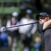 Broomieknowe's Hannah Darling tees off at the seventh hole in the final round of the Augusta National Women's Amateur at Augusta National Golf Club. Picture: ANWA
