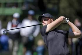 Broomieknowe's Hannah Darling tees off at the seventh hole in the final round of the Augusta National Women's Amateur at Augusta National Golf Club. Picture: ANWA
