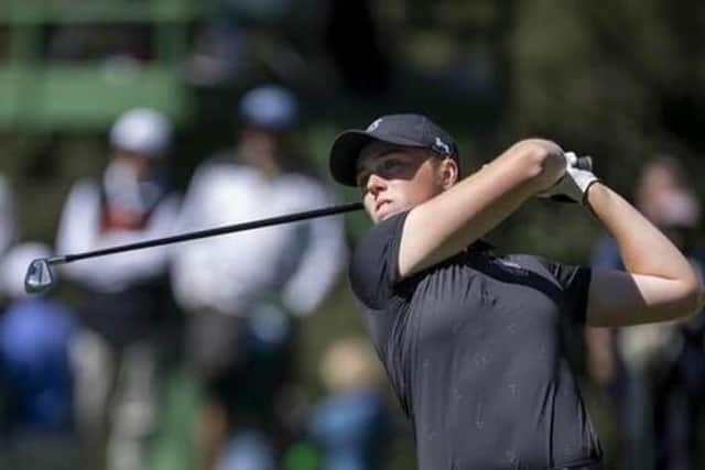 Broomieknowe's Hannah Darling tees off at the seventh hole in the final round of the Augusta National Women's Amateur at Augusta National Golf Club. Picture: ANWA