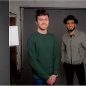 Celebrity photographer Rankin, left, and from right, Jackson Moyles and Tyrone Williams.