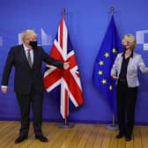 Boris Johnson with European Commission president Ursula von der Leyen (Picture: Aaron Chown - WPA Pool/Getty Images)
