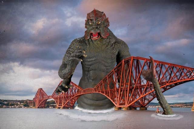 The fearsome Kraken looms large in Ray Harryhausen’s final film, Clash of The Titans (1981) as well as over the Forth Bridge (Picture: National Galleries of Scotland)