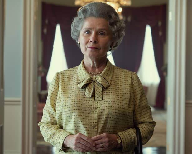 Imelda Staunton as Queen Elizabeth.