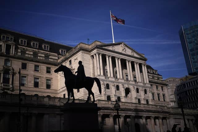Policymakers at the Bank of England, above, face a tricky balancing act ahead of the next meeting of the monetary policy committee on June 18.