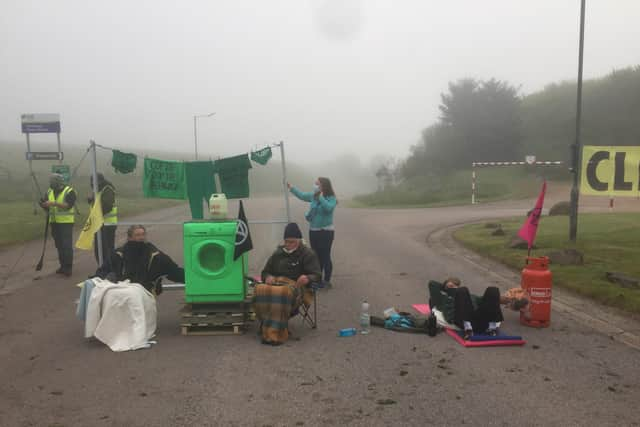 Climate activists got creative in their efforts to blockade Peterhead power station.