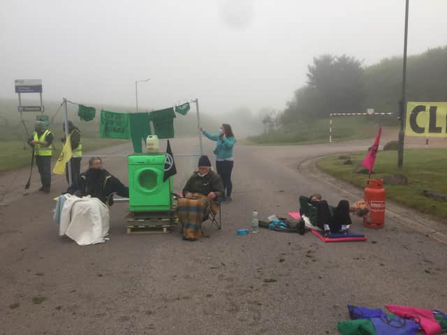 Climate activists got creative in their efforts to blockade Peterhead power station.