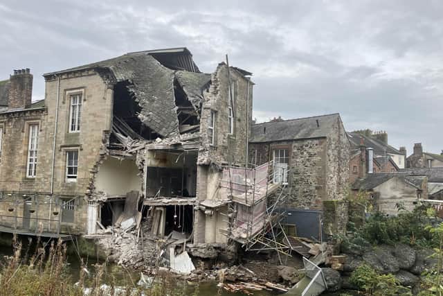 The partially-collapsed Old Courthouse building in Cockermouth (Pic: Cumberland Council/PA Wire)