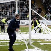 Rangers' fans protest against the Old Firm friendly in Austrialia forcing the match against Dundee at Dens Park to be delayed.  (Photo by Alan Harvey / SNS Group)