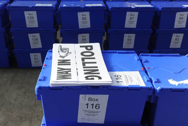 Ballot boxes being distributed to polling stations in and around Edinburgh. Picture: Neil Hanna