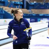 Jen Dodds and Bruce Mouat are all smiles after qualifying for World Mixed Doubles Curling Championship knock-out stages.