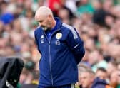 Scotland's manager Steve Clarke looks on during the UEFA Nations League defeat by Ireland.