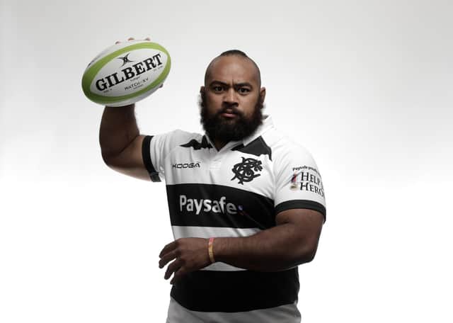 Tongan prop Loni Uhila during a Barbarians squad photocall in 2018. Picture: Julian Finney/Getty Images
