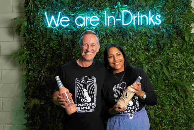 L-R Paul Crawford, Panther M*lk and Prerna Menon, Panther M*lk