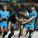 Scotland fly-half Adam Hastings was injured playing for Gloucester against Leicester Tigers on Christmas Eve. (Photo by David Rogers/Getty Images)