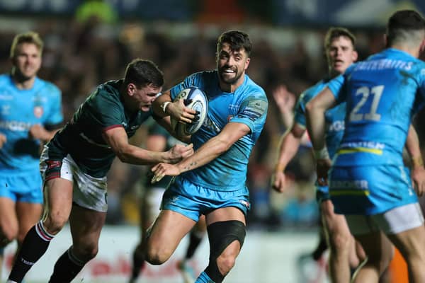 Scotland fly-half Adam Hastings was injured playing for Gloucester against Leicester Tigers on Christmas Eve. (Photo by David Rogers/Getty Images)
