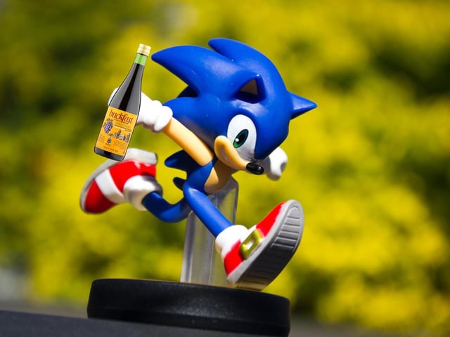 Sonic the Hedgehog? More like Tonic the Seshhog... Buckfast is a well-known tonic wine in Scotland that's often just known by "tonic" - gotta go fast into those rounds!