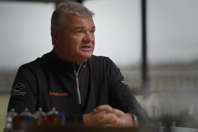 Paul Lawrie chats in the documentary at the Paul Lawrie Golf Centre on the outskirts of Aberdeen.