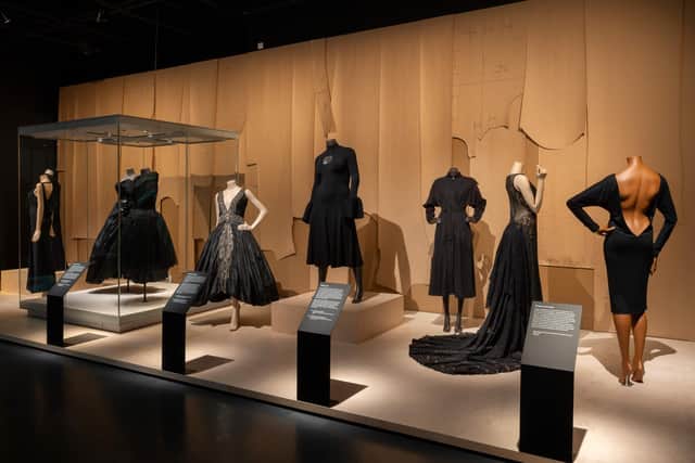 The 'Designing in Black' section of Beyond the Little Black Dress at the National Museum of Scotland PIC: National Museums of Scotland