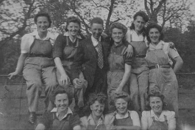 Members of the Scottish Women's Land Army at Eaglescairnie Farm, East Lothian, during World War Two. Thousands of records now released illuminate the efforts of the 'land girls' in keeping the nation warm and fed during the conflict. PIC: East Lothian Museums.