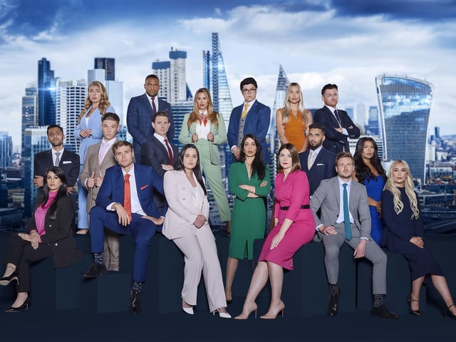 The Apprentice 2023 Candidates: (Front row seated left to right) Denisha Kaur Bharj, Joe Phillips, Megan Hornby, Shannon Martin, Kevin D'Arcy, Emma Browne, (middle row left to right) Avi Sharma, Bradley Johnson, Mark Moseley, Shazia Hussain, Sohail Chowdhary, Rochelle Anthony, (Back Row left to right) Marnie Swindells, Simba Rwambiwa, Dani Donovan, Gregory Ebbs, Victoria Goulbourne, and Reece Donnelly, the new candidates for this year's BBC One contest, The Apprentice.