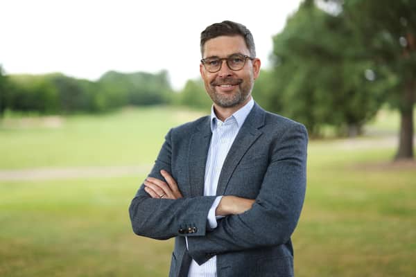 Mark Darbon, the new CEO of The R&A, poses for a portrait at The Belfry in Sutton Coldfield. Picture: Richard Heathcote/R&A/R&A via Getty Images.