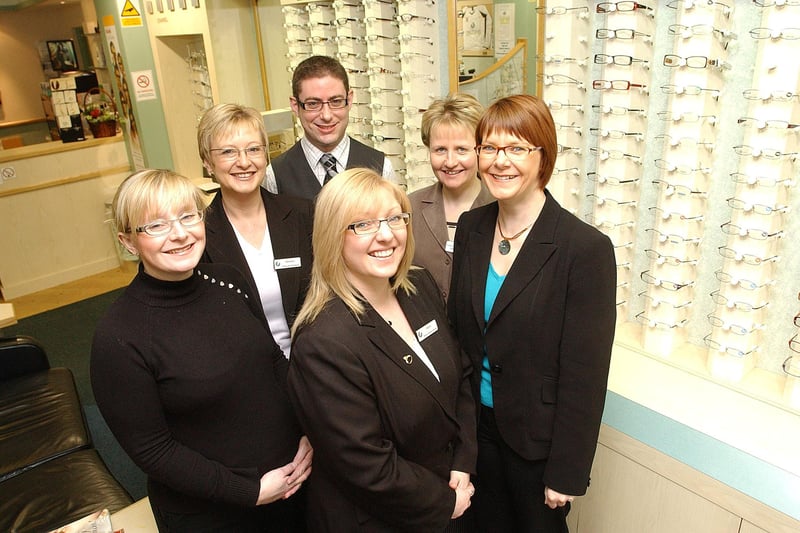 Staff at Pagan and McQuade opticians in York Road 13 years ago. Can you spot someone you know?