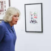 Queen Camilla during her visit to see the exhibition of Chaos and Control, Printmaking in Scotland Now, as part of the bicentenary celebrations for the Royal Scottish Academy of Art and Architecture (RSA) in Edinburgh.